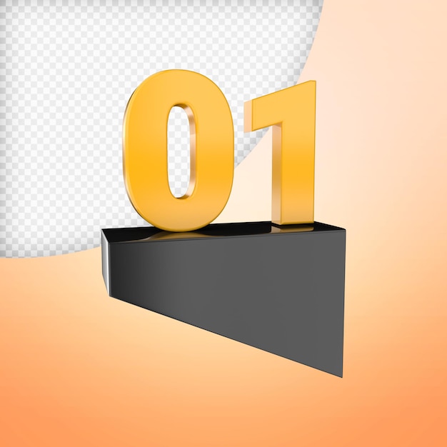 numero 3d render premium psd