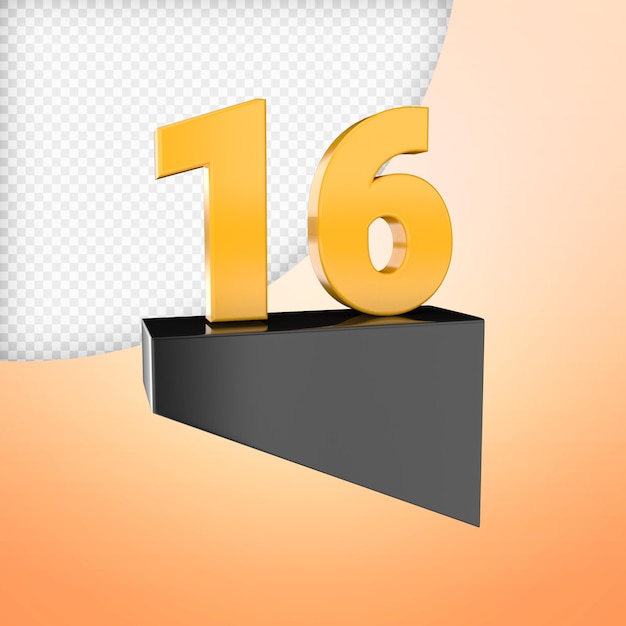 numero 3d render premium psd