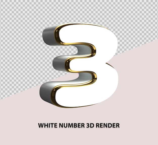Número 3D Render