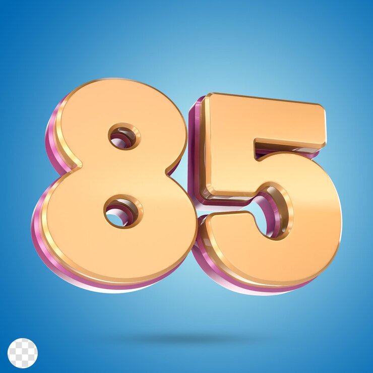 PSD número 3d render