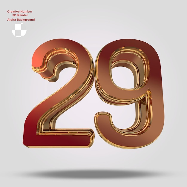 Numéro 3d Rouge 29