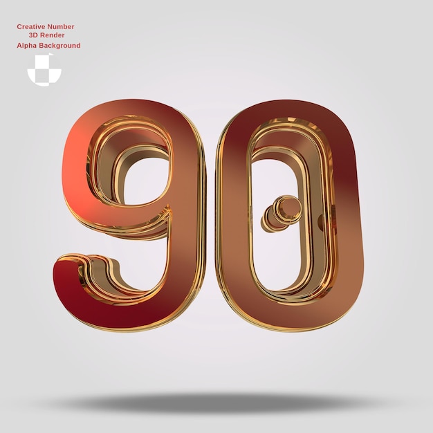 Numéro 3d Rouge 90