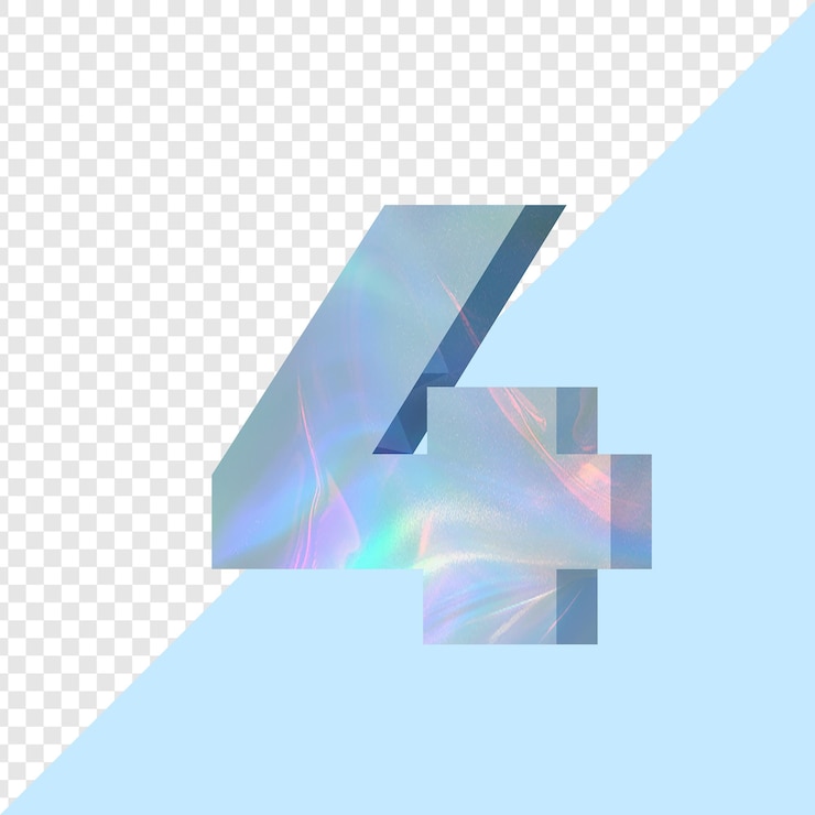 PSD número 4 iridescente azul del cielo