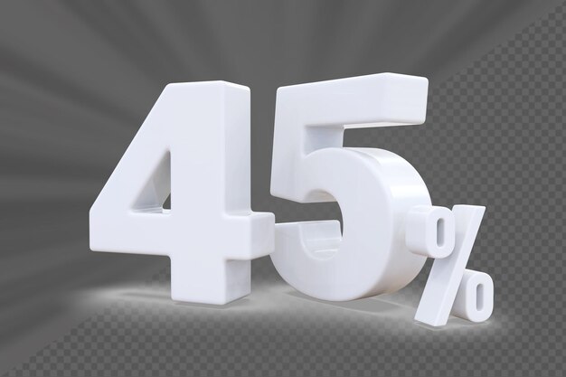 Número 45 por ciento de descuento