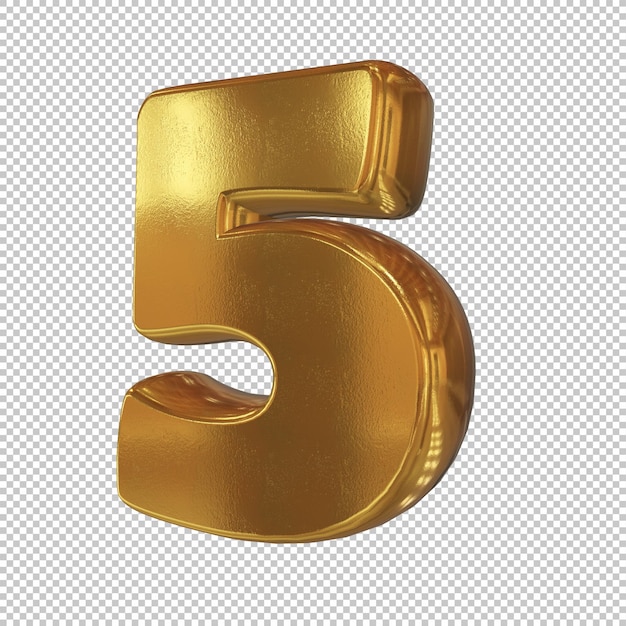 Número 5 3d render