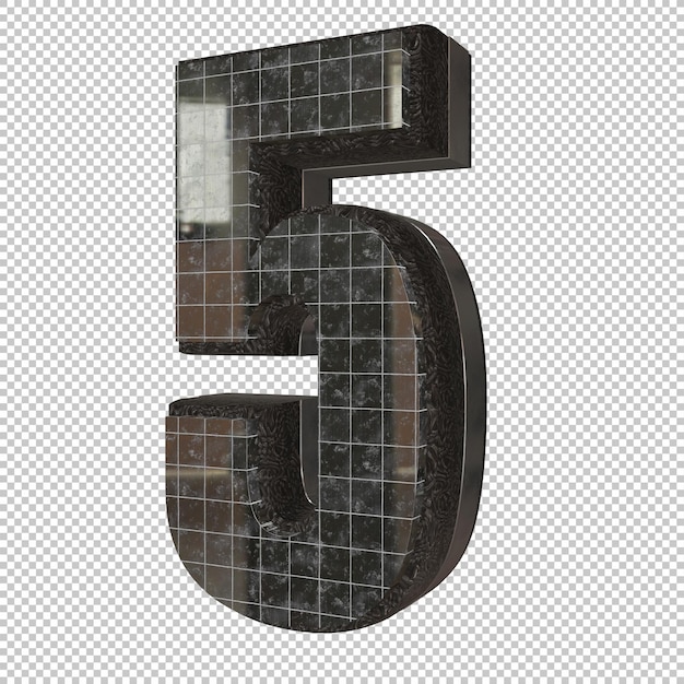 Número 5 3d render