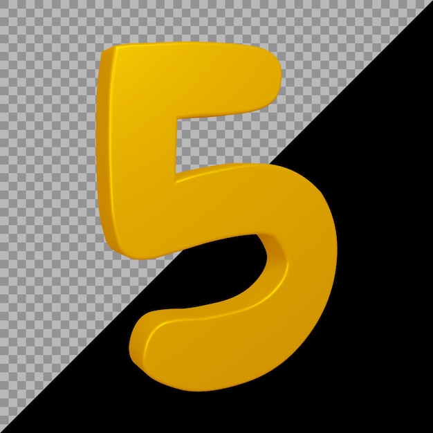 Numéro 5 rendu 3d