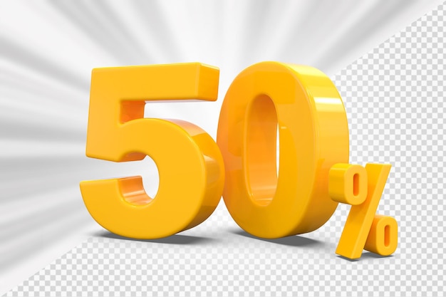 Número 50 por ciento de descuento