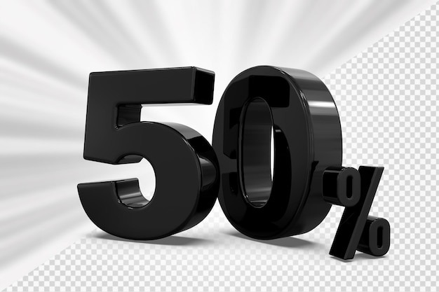 Número 50 por ciento de descuento