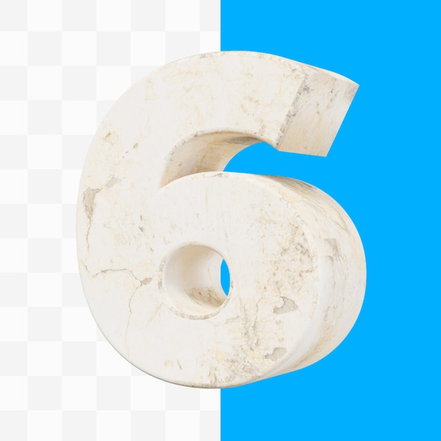 Número 6 3d render