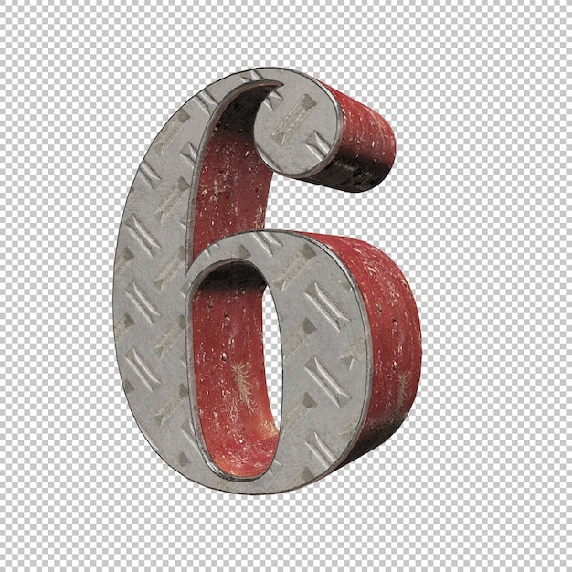 Número 6 3d render