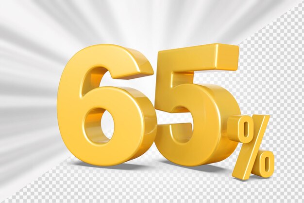 Número 65 por ciento de descuento