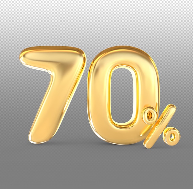 Numéro 70 pour cent d'or