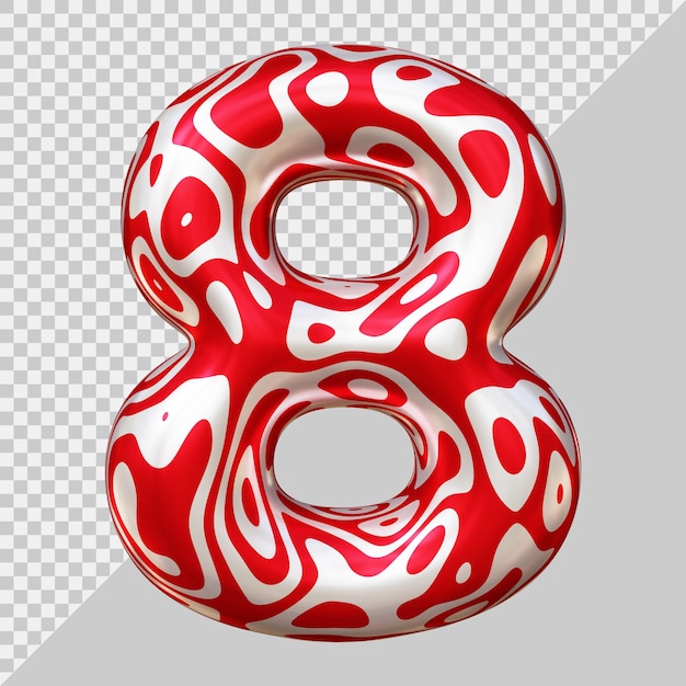 Numero 8 con stile moderno 3d