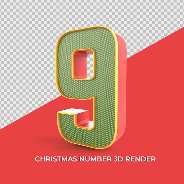 Numéro 8 Ornements De Noël Rendu 3d