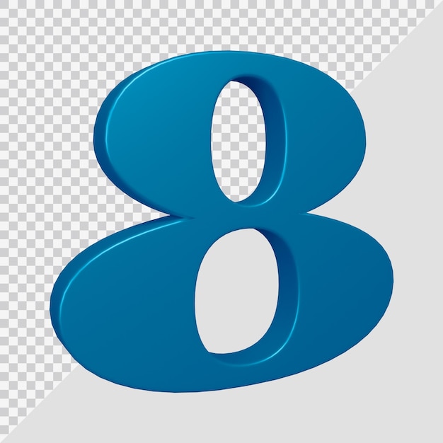Numéro 8 rendu 3d