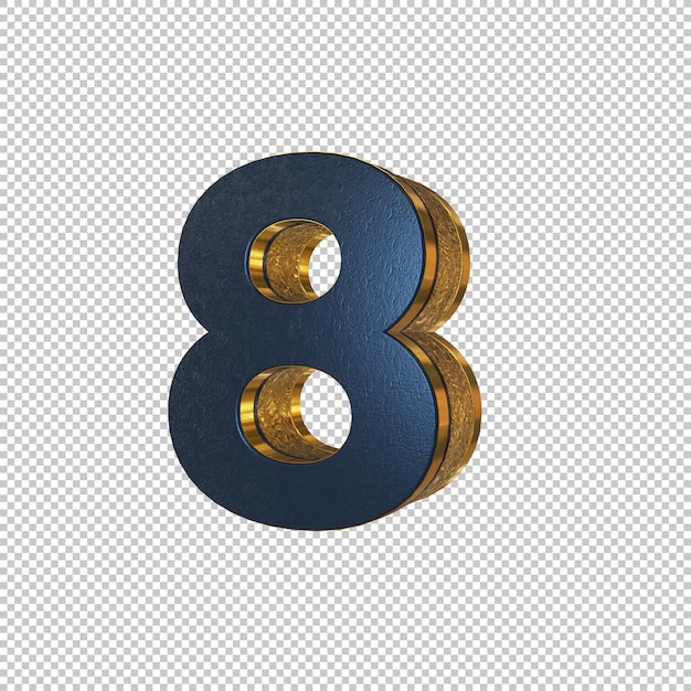 Numéro 8 rendu 3d