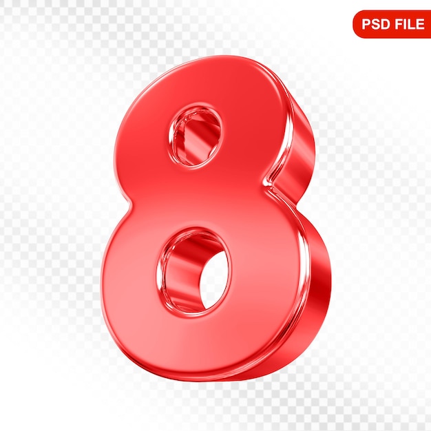 Le numéro 8 rouge.