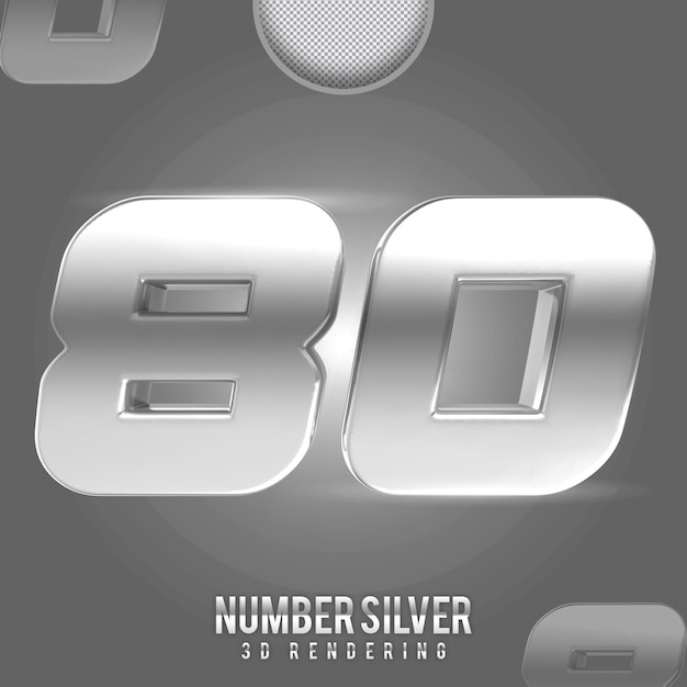 Número 80 banner de plata