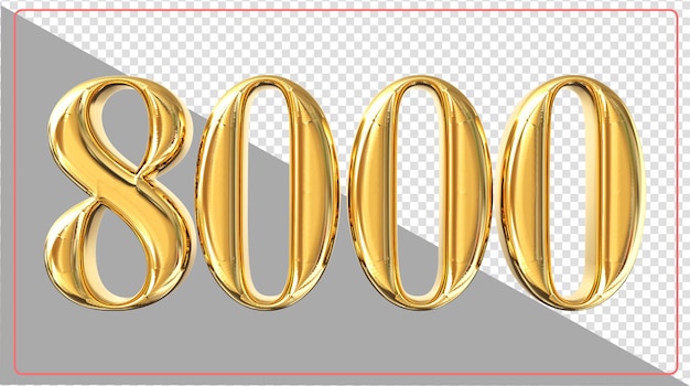 Numero 8000 Rendering 3D