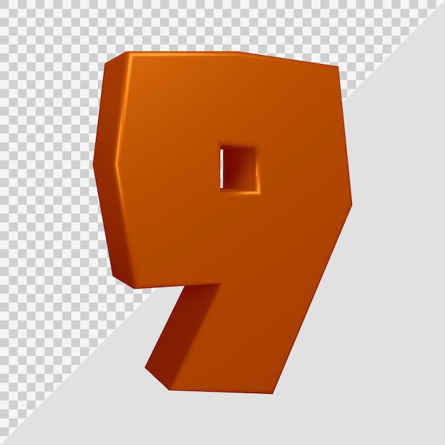 PSD número 9 en 3d render