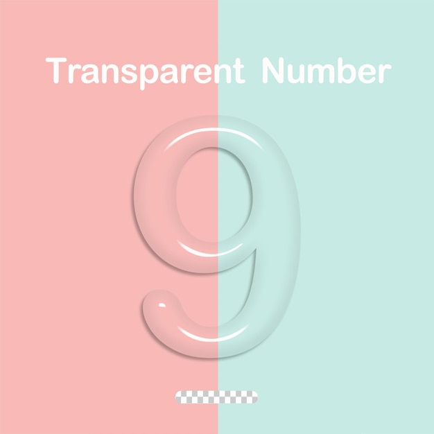 Número 9 transparente