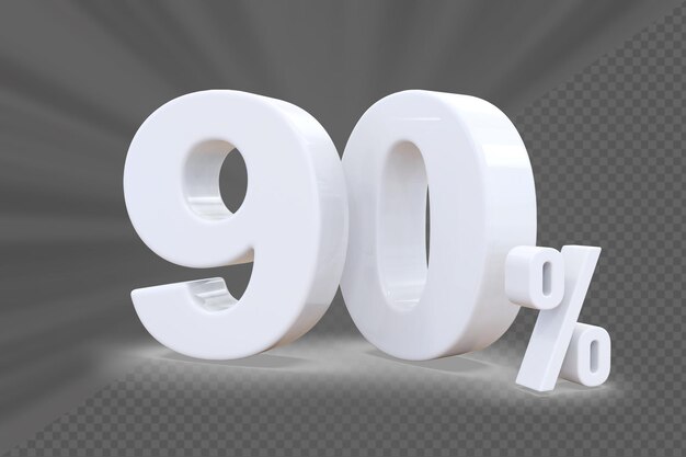 Número 90 por ciento de descuento