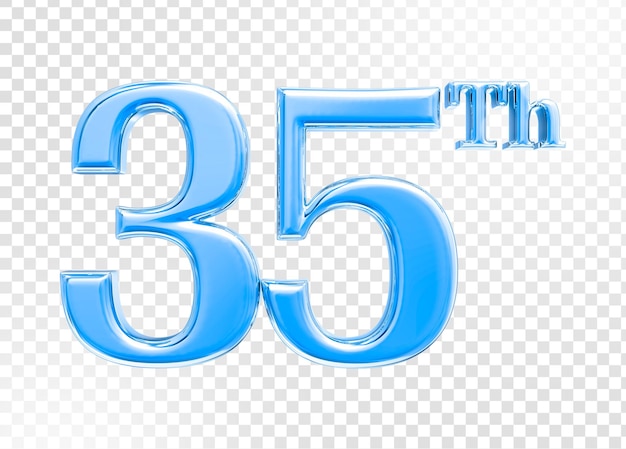 número, aniversario, 3d, render