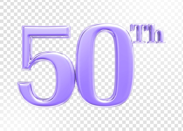 número, aniversario, 3d, render