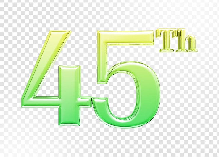 PSD número, aniversario, 3d, render