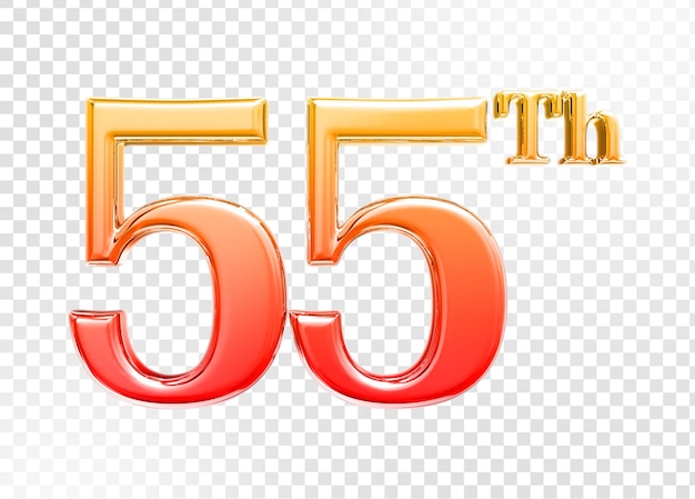número, aniversario, 3d, render