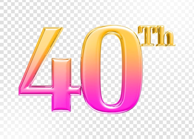 Numéro Anniversaire Rendu 3d