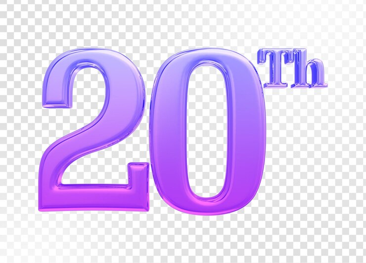PSD numero anniversario 3d render