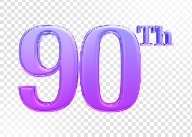 Numero Anniversario 3D Render