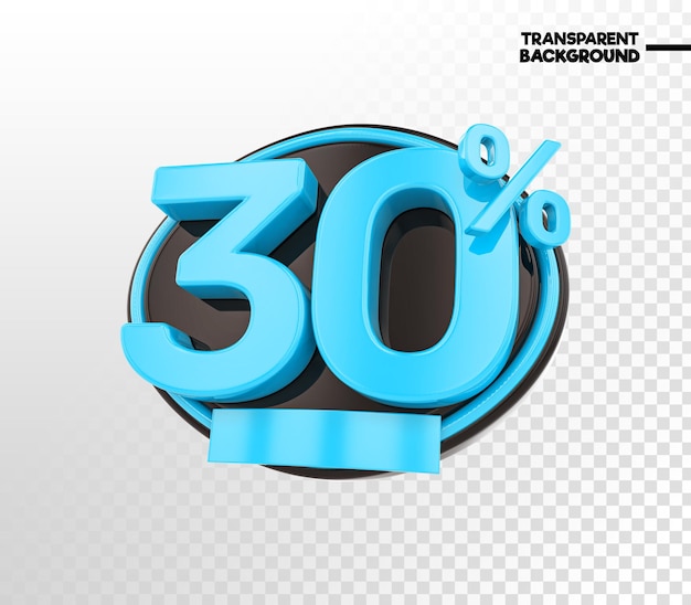 número azul 3d
