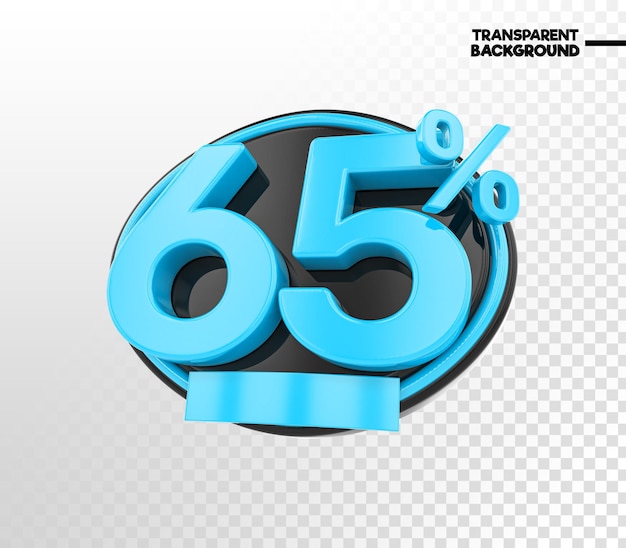 número azul 3d