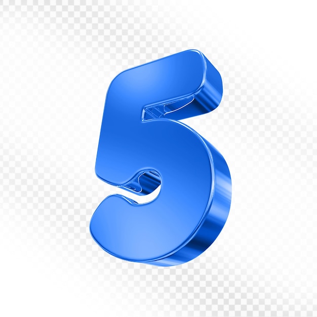 Número azul 5