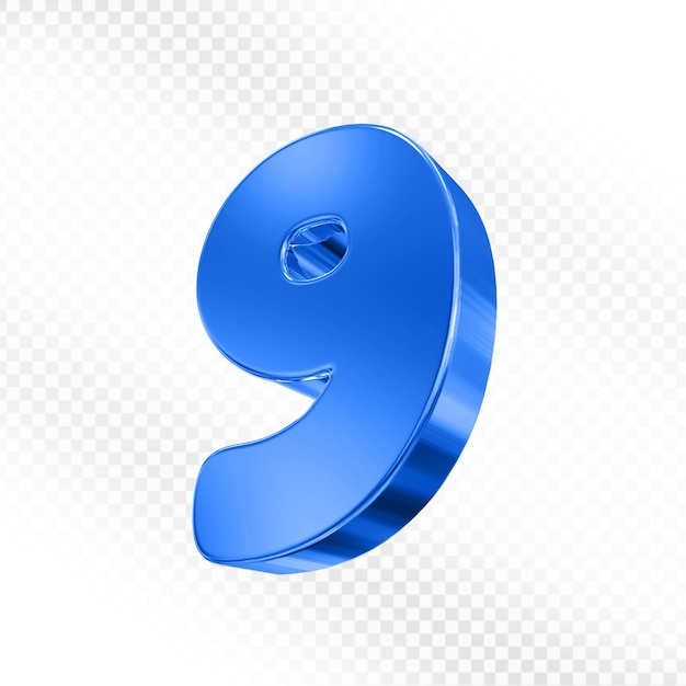 Número azul 9