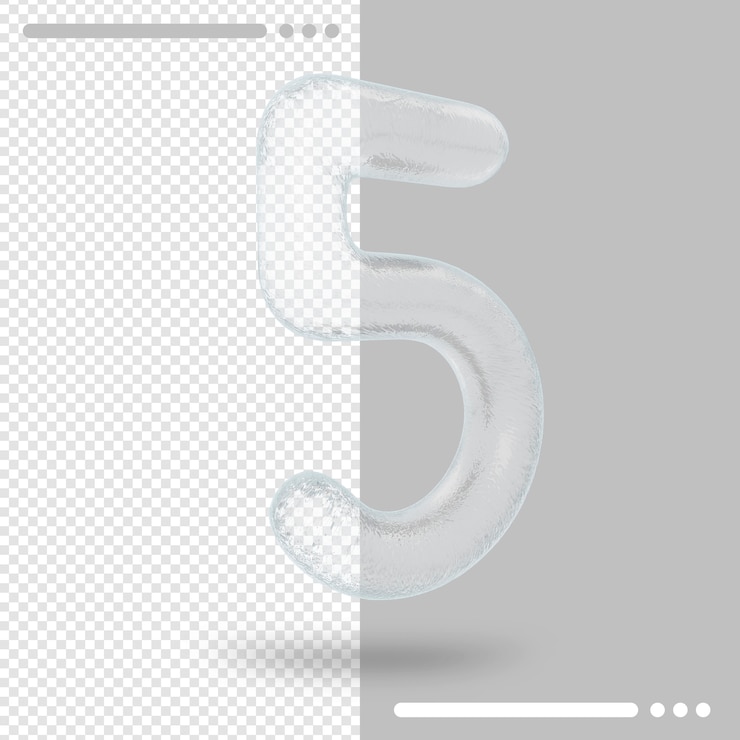 PSD número de cristal de representación 3d 5