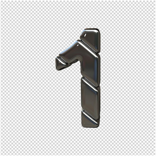 Numero d'argento 3d rendering isolato