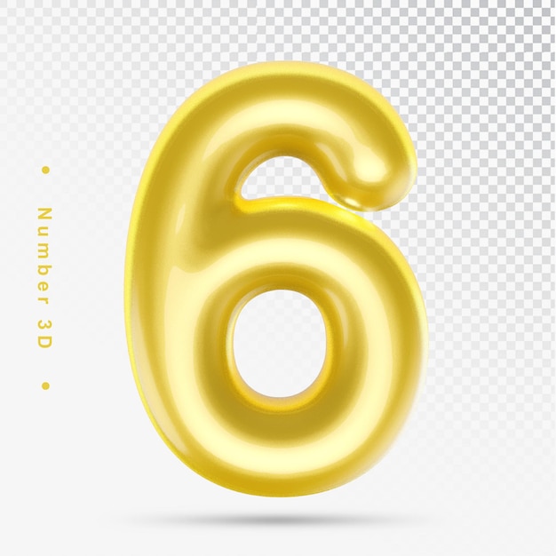 Numero d'oro 6 lusso 3d