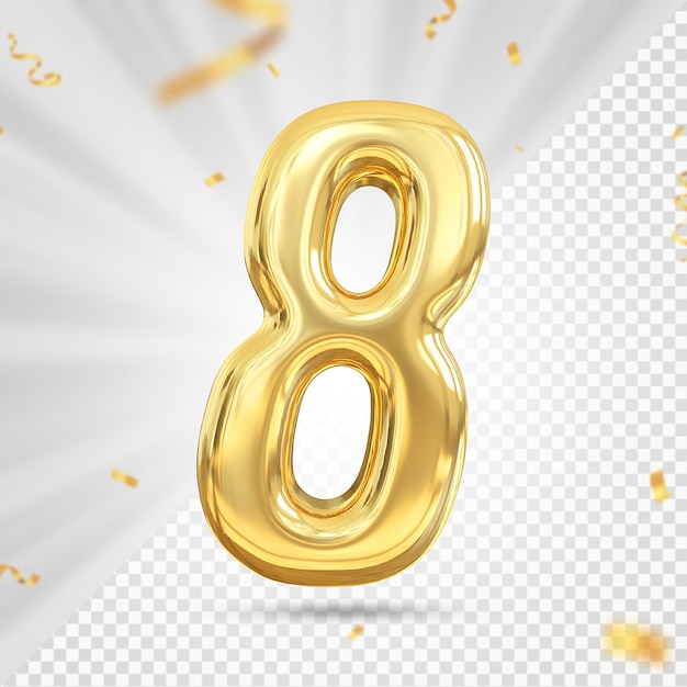 Numero d'oro 8 lusso 3d