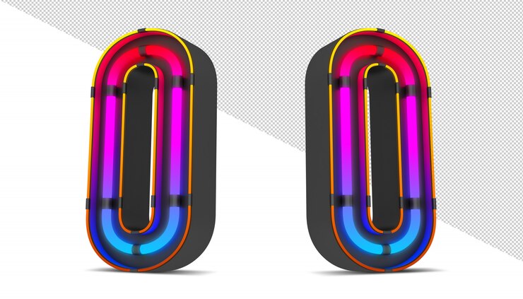 PSD número da luz de neon.