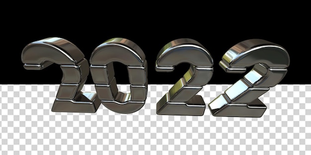 Número de ano novo 2022.3d