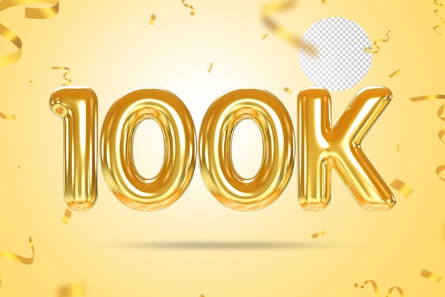 Número de balões de ouro de 100 mil seguidores