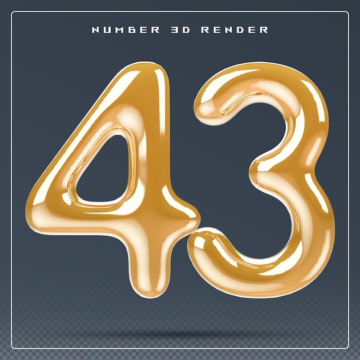 PSD número de ouro 3d 43