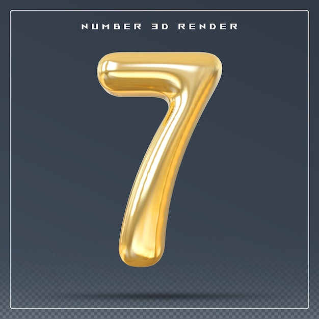 Número de ouro 3D 7