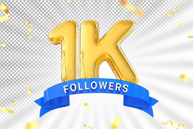 Número de ouro de 1k seguidores