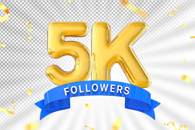 Número de ouro de 5k seguidores