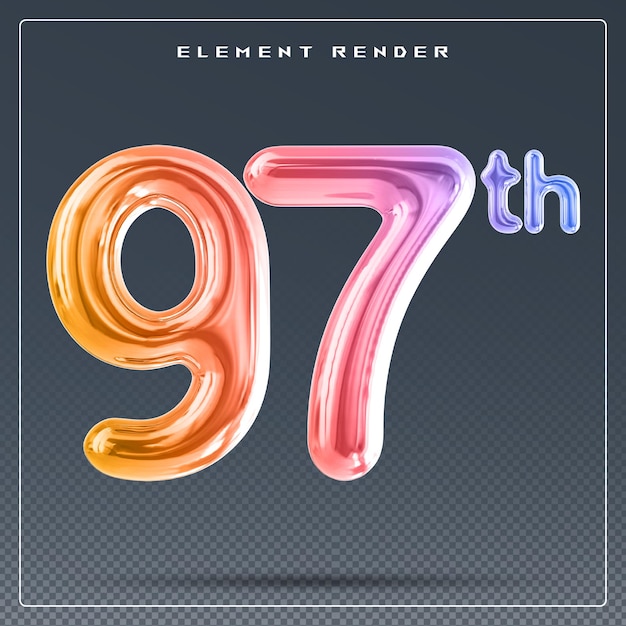 Numero di gradiente dell'anniversario dell'anno 97